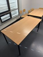 Tisch Holztisch schwarz Metall Holz Esstisch Schreibtisch