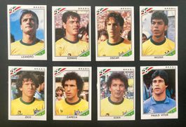 Original Panini Fussball WM MEXICO 86, 8 Stück Brasilien