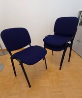 3 Stühle blau, gepolstert 