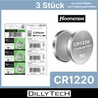 Koonenda CR1220 Knopfzellenbatterie - 3 Stk.