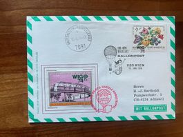 Ballonpost Österreich mit super Stempel 1974 Luxus  (V24)
