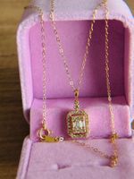 Natural Diamond Ohrringe + Halskette Natural Diamond
