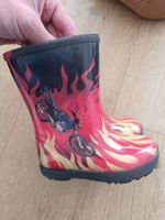 Gummistiefel mit Motorrad-Motiv, Grösse 20/21