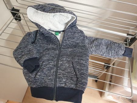 schöne warme Kapuzen Fleece Jacke gr 98/104