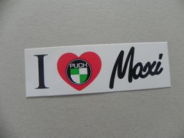 Kleber ca. 40 Jahre I Love Puch Maxi Mofa Sport Töff 1985