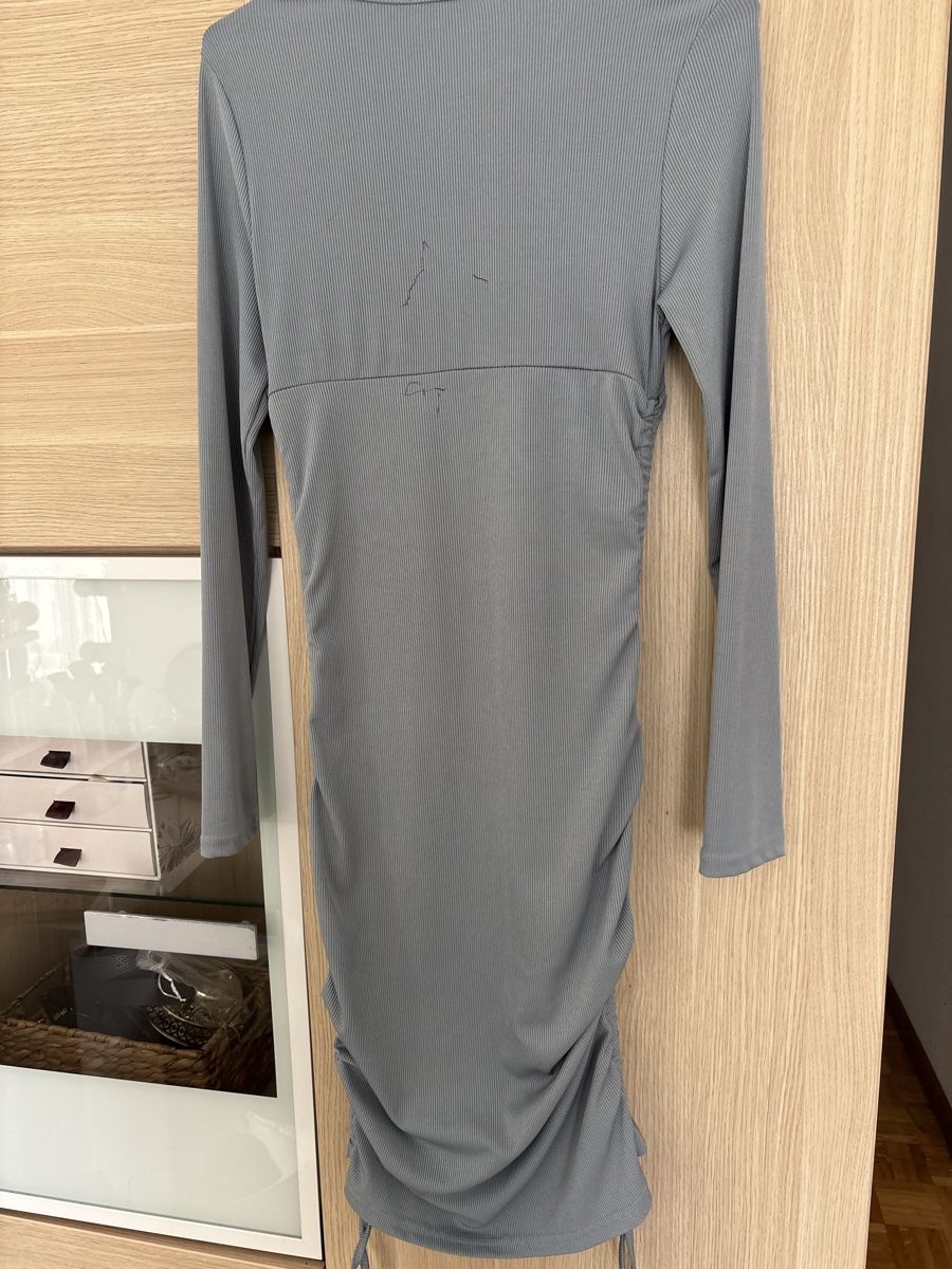 Shein Vestiti: Kleid Shein gerippt langarm blau Gr. S – Usato da Basel venduto da DressDrop 5