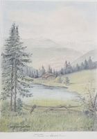 Davos 1940 - Weiher in Laret  - H. Baumgartner -  Swiss Art