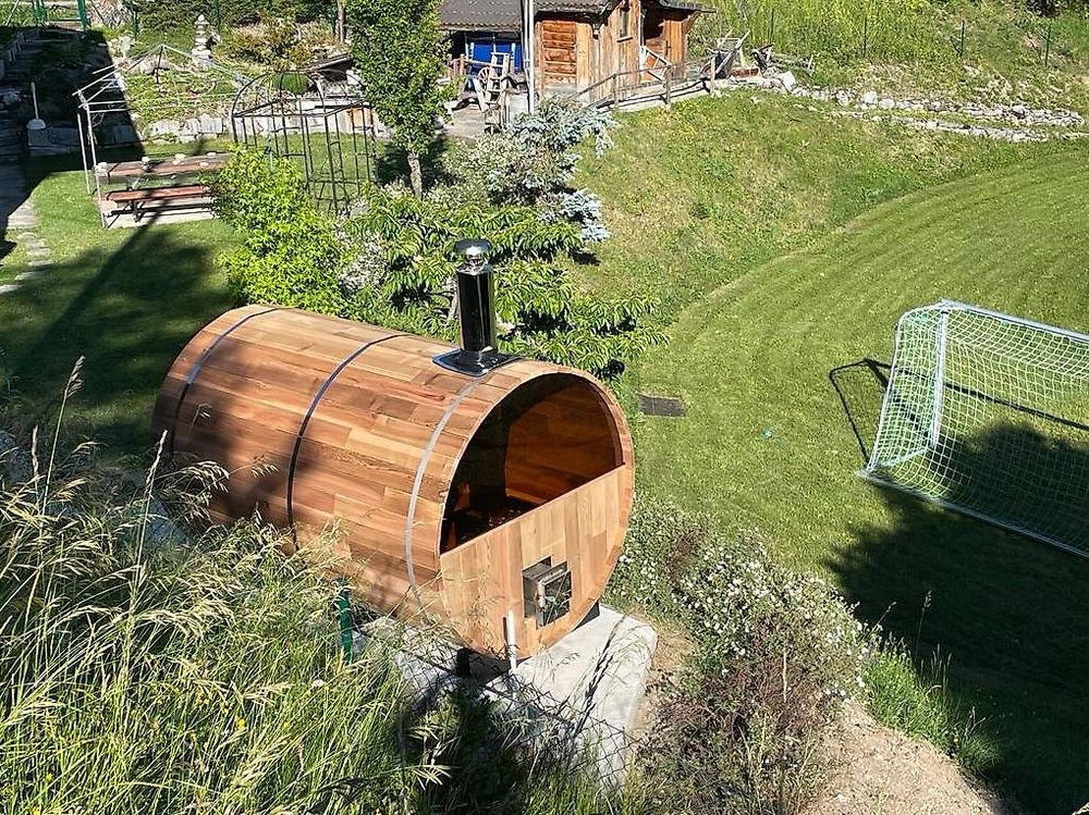 Sauna tonneau en Cèdre Premium - Modèle Fun-iBarrel | Kaufen auf Ricardo