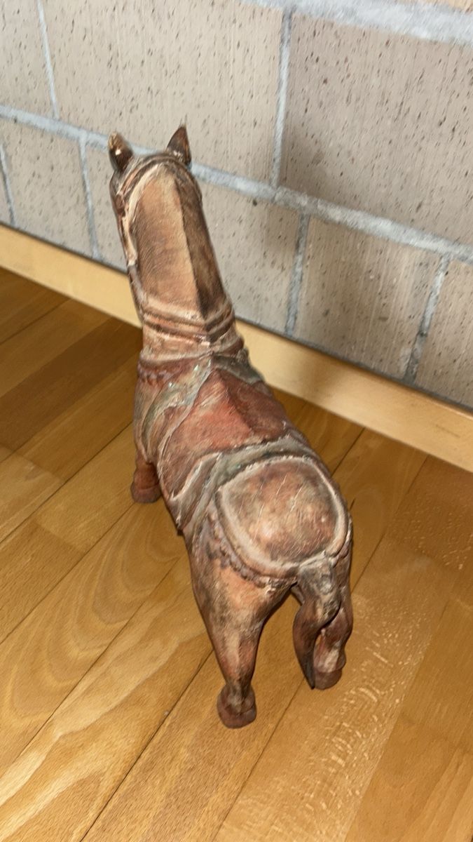 Statuette: Antikes Holzpferd, handgeschnitzt – Usato da Wetzikon ZH venduto da Sesina91 4