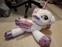 Glitzerndes Einhorn Plüschtier, neuwertig