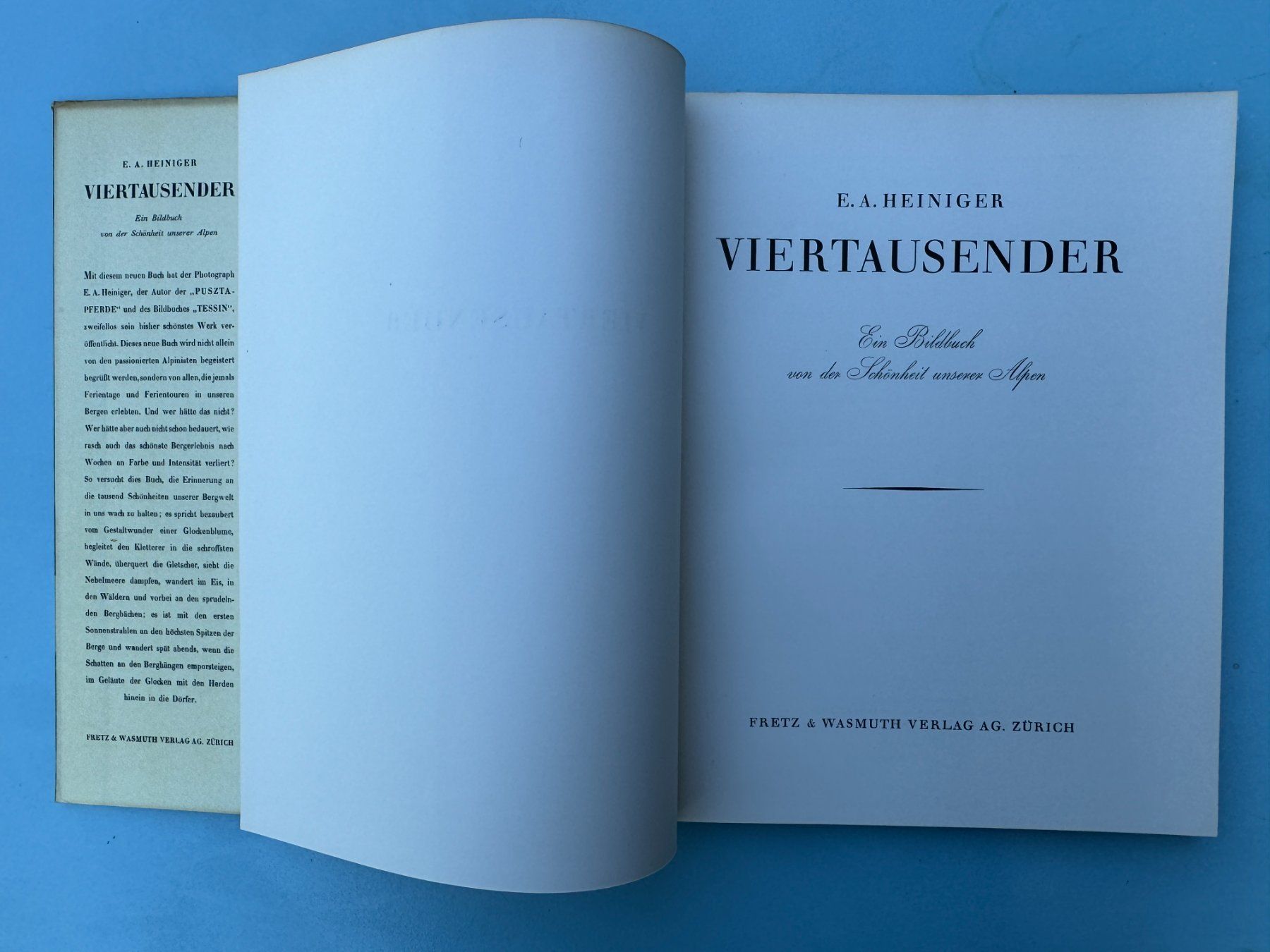 Bücher: Viertausender -  E. A. Heiniger – Gebraucht aus Basel von Kornblumen 1