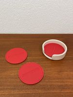 Leder Untersetzer Set Grand Marnier vintage Glasuntersetzer