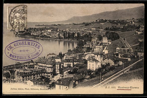 Cartoline postali: AK Montreux-Clarens, Panorama – Usato da Berlin venduto da bartko-reher