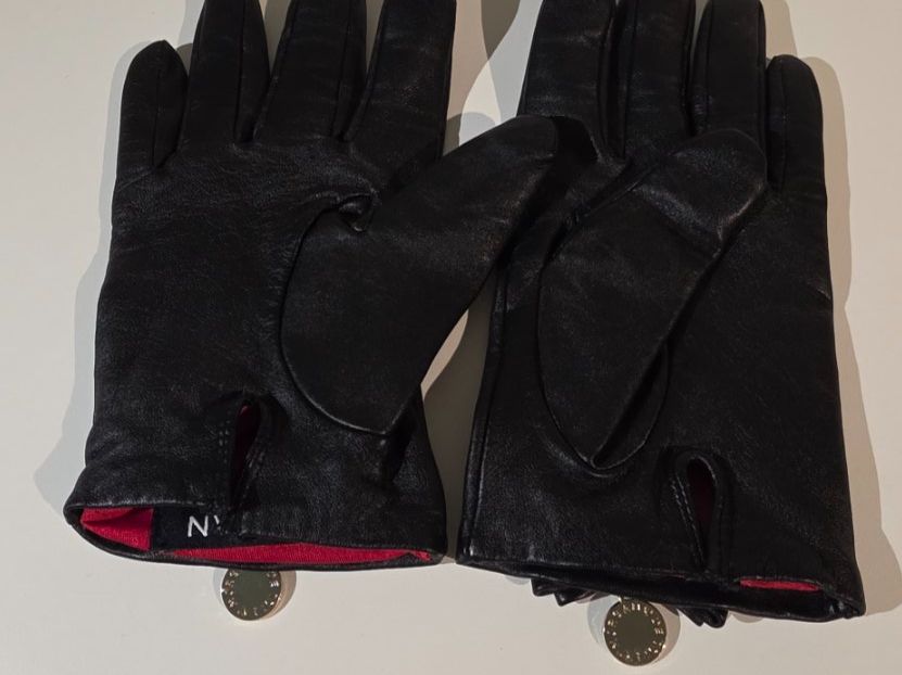 Guanti & manicotti: Elegante Lederhandschuhe, schwarz, Grösse 7 – Usato da Wichtrach venduto da Croianer 2