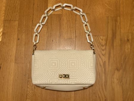 Zara Handtasche beige Kunstleder mit Kette. Nie getragen.