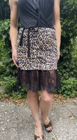 Gonna leopardata Juicy Couture con pizzo👌tgM/L👌chic