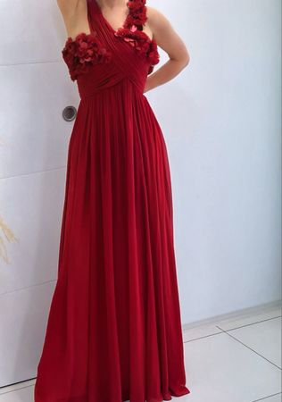 Abendliches festliches rotes Kleid, Grösse 38