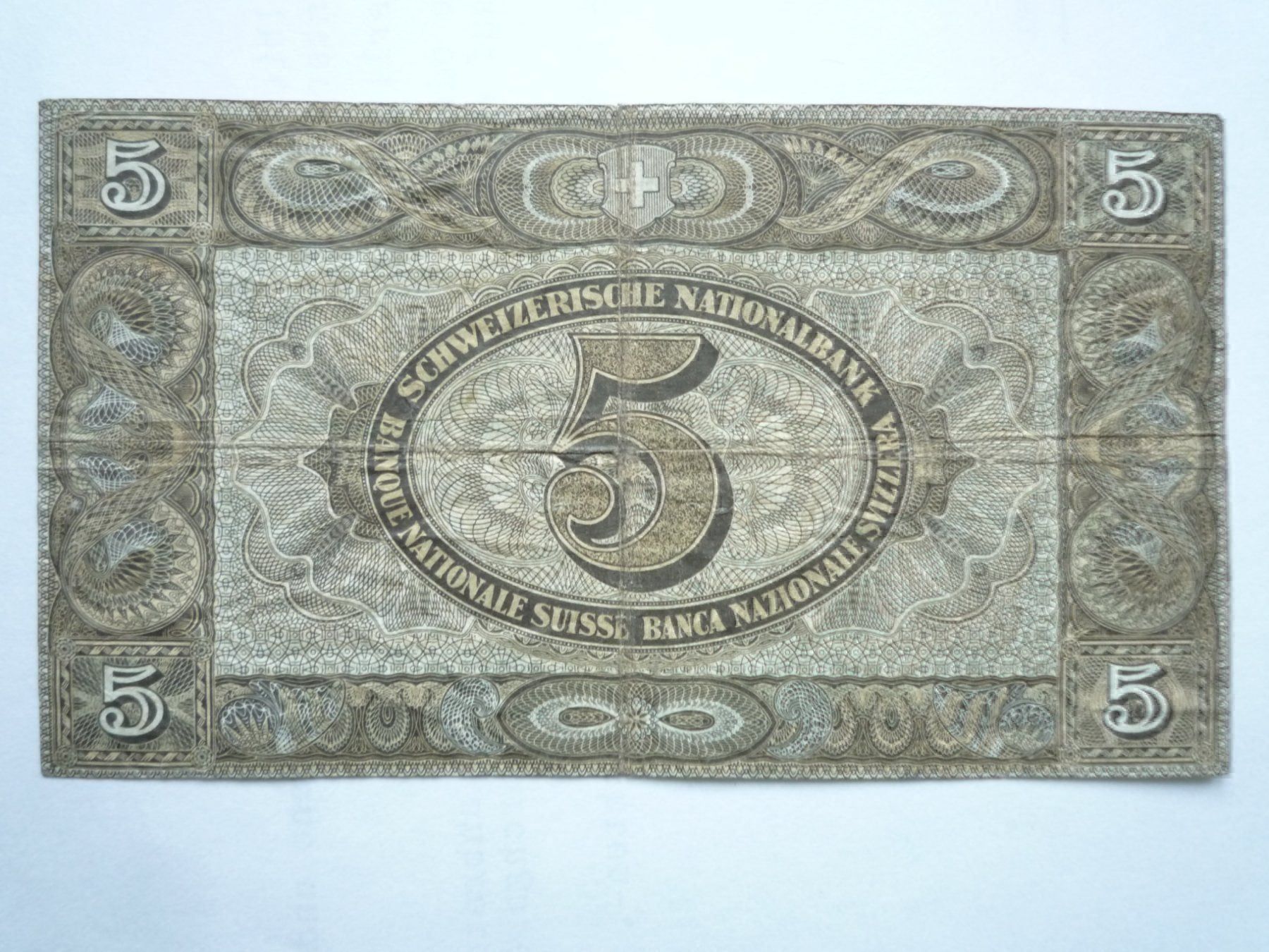 Banconote: 5 Franken Note, 28. März 1952 – Usato da Rafz venduto da Sonnenblume305 1