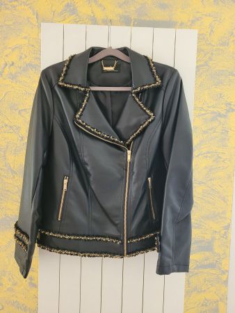 Alfredo Pauly Lederjacke, Grösse 40, Schwarz, NEU