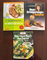 3 Kochbücher : WeightWatchers, Salate, Enzyme, Top Zustand