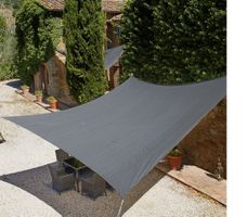 Sonnensegel quadratisch grau 360 x 360 cm