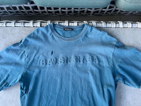 Balenciaga-T-Shirt Oversized Blau in L Original Top