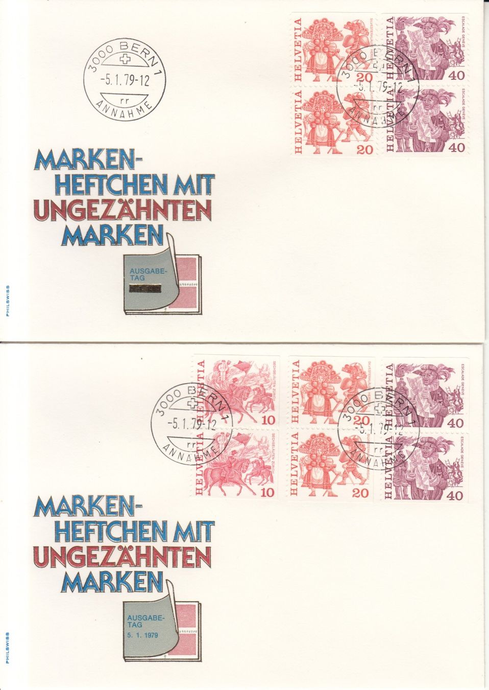 Alle Briefmarken: SBK 595H7 - 598H5 FDC Philswiss – Gebraucht aus Bürglen TG von StampGraf 2