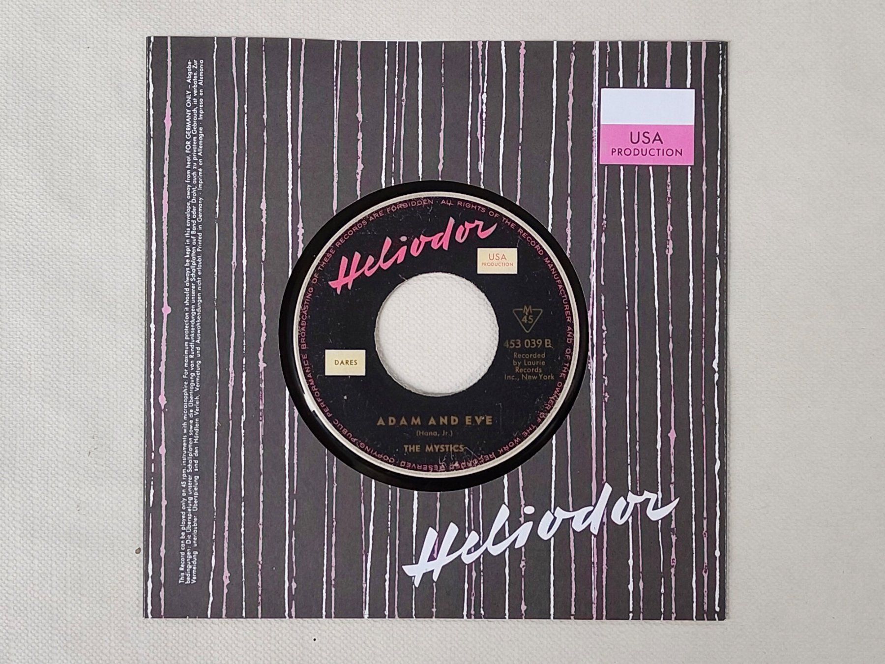 Schallplatten: 7" Single The Mystics: Hushabye – Gebraucht aus Hindelbank von iCardologe 1