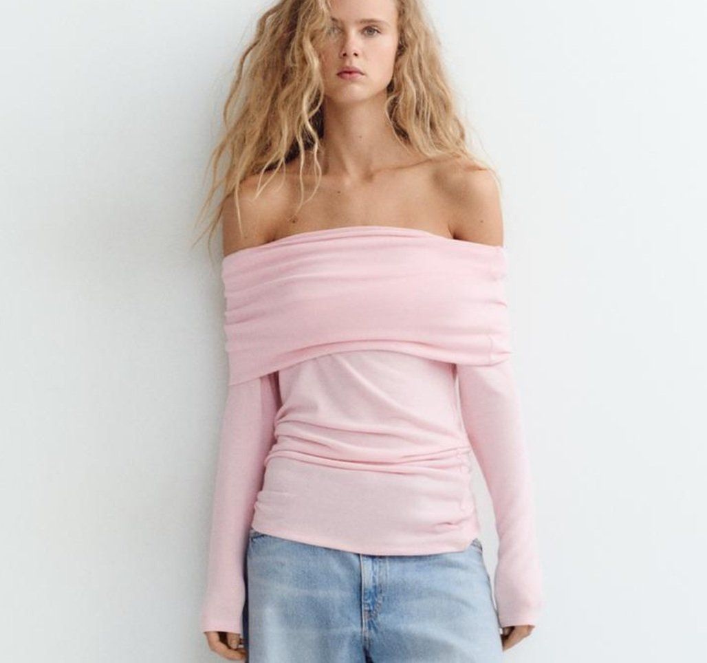 Zara Pulls & Sweat-shirts: Rosa Zara Oberteil, schulterfrei, Pullover Shirt Gr.M NEU – Neuf avec emballage d'origine à Rotkreuz par beltraum