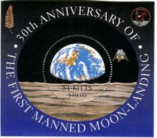 Block "Apollo 11". St. Kitts.