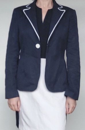 Damen Blazer Designer Edmund Ser Dunkle Blau