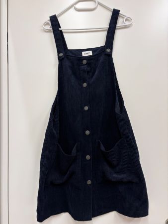 Latzkleid Only, Cord dunkelblau, Grösse 38