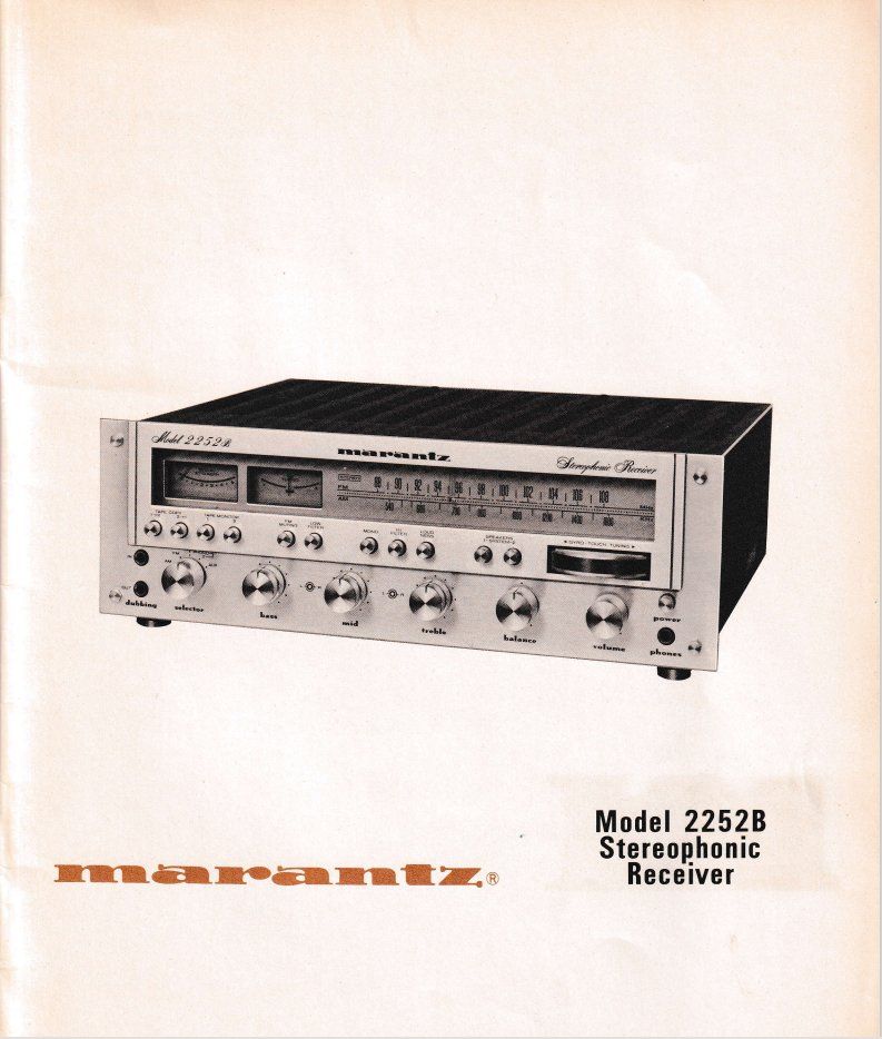 Marantz Documenti: Marantz Receiver 2252B Anleitung und Technische Daten – Usato da Madiswil venduto da miglan 1