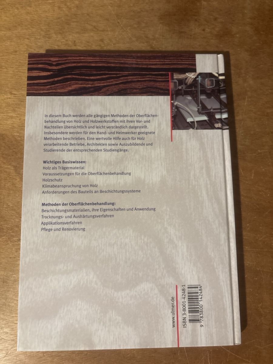 Libri: Oberflächenbehandlung von Holz – Usato da Zürich venduto da WWehrle 3