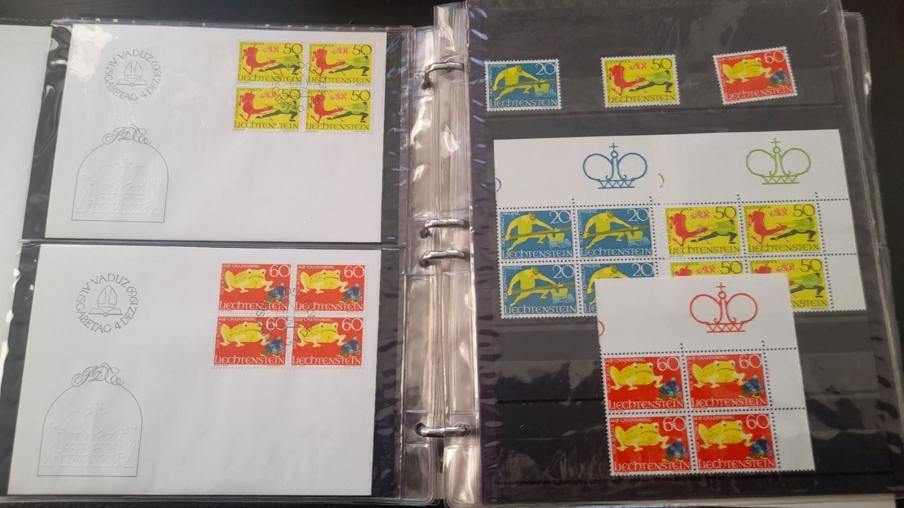 Tutti i francobolli: 1969 - 1971 Liechtenstein Sammlung – Usato da Balgach venduto da SIMEON27 8