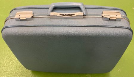 Blauer Vintage Koffer aus den USA (1950er Jahre, Oshkosh)