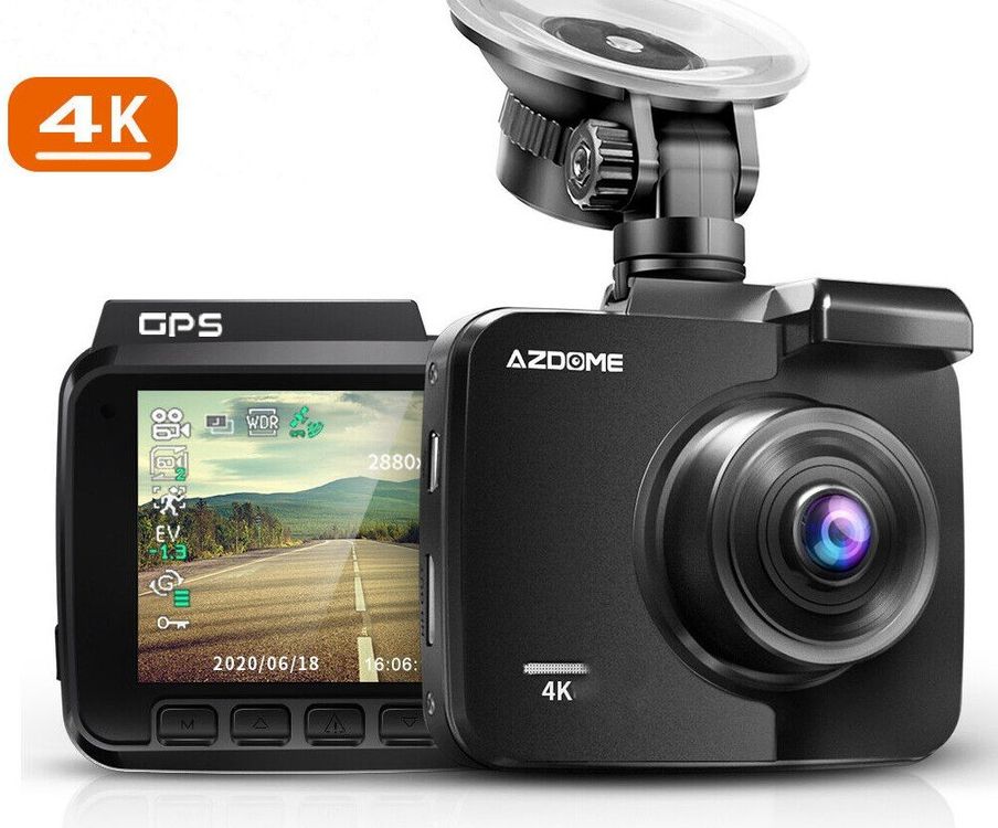 REDTIGER 4K 1080P Duale Autokamera Mit 170° Weitwinkel, WDR Nachtsicht Gps Dashcam Wlan Wi Fi Parkueberwachung 64gb Karte Inklusive S0zdw05m
