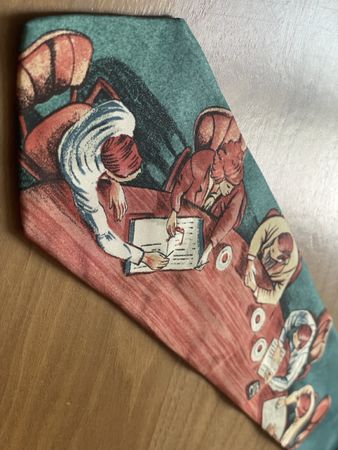 Cravate homme motif scène de jeu occasion