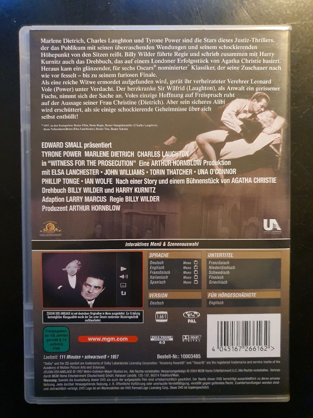 Tutti i DVDs: Witness for the Prosecution DVD – Usato da Zürich venduto da TimZurich1 1