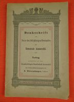 DENKSCHRIFT AUSSERSIHL, ZÜRICH, 1888