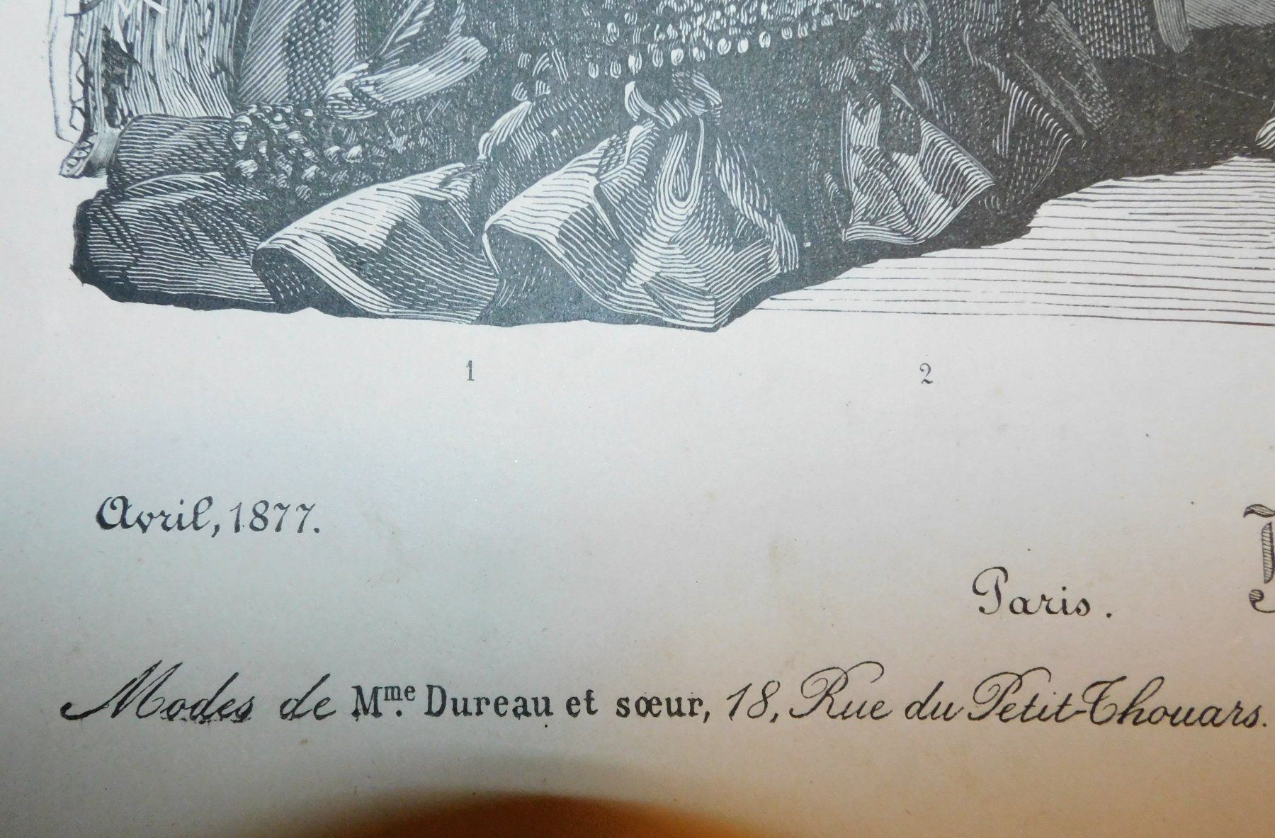 Incisioni: Stich 1877 antiker gr Stich Mode Journal Mode Stich – Usato da Sursee venduto da 76 3
