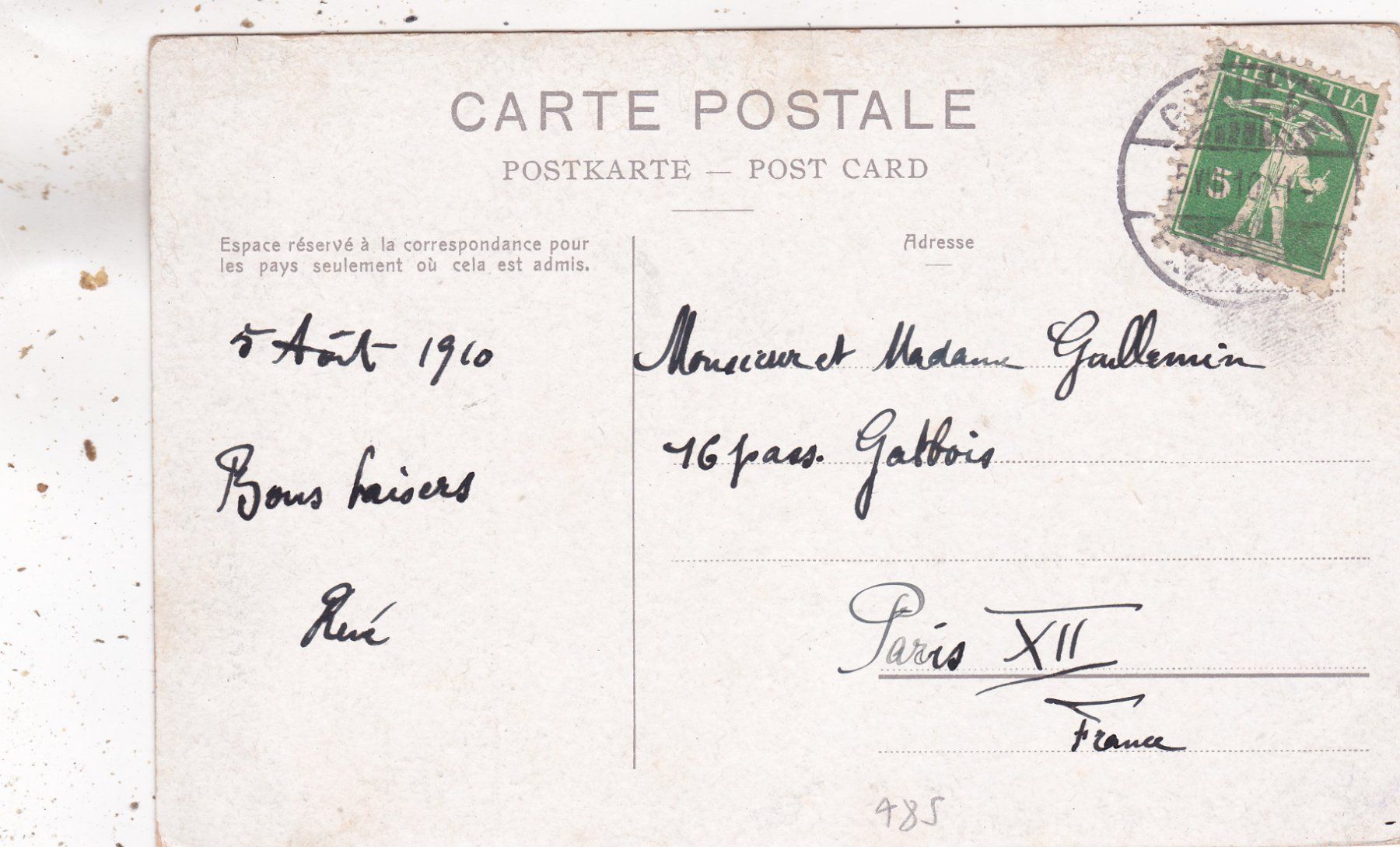 Ansichtskarten: Chillon Lac Léman 1910 – Gebraucht aus Herisau von Lisegrat2008 1