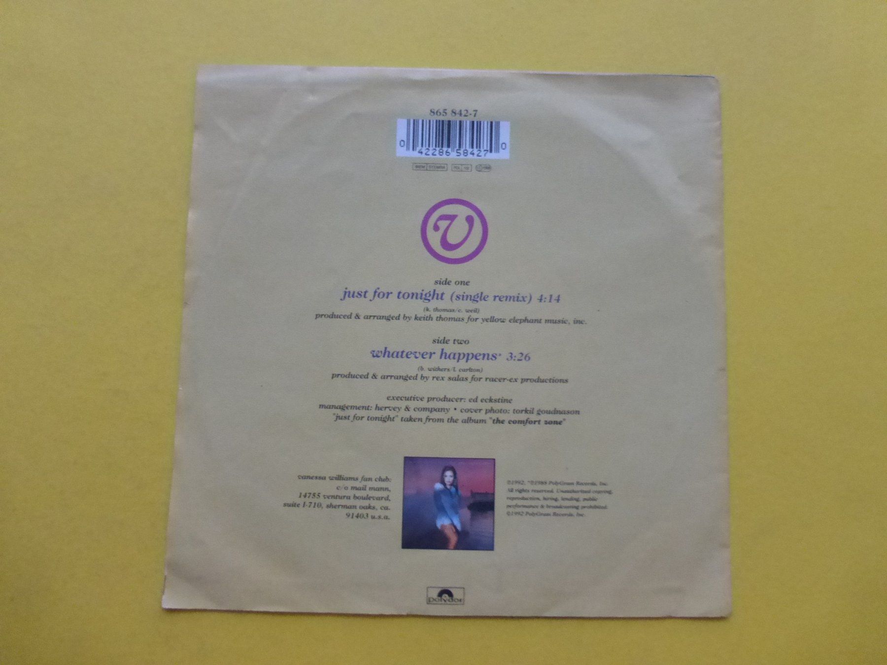 Vinyles: Vanessa Williams – Just For Tonight – D'occasion à Zürich par Swiss57 1