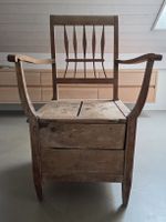 Nachttischstuhl Holz antik 