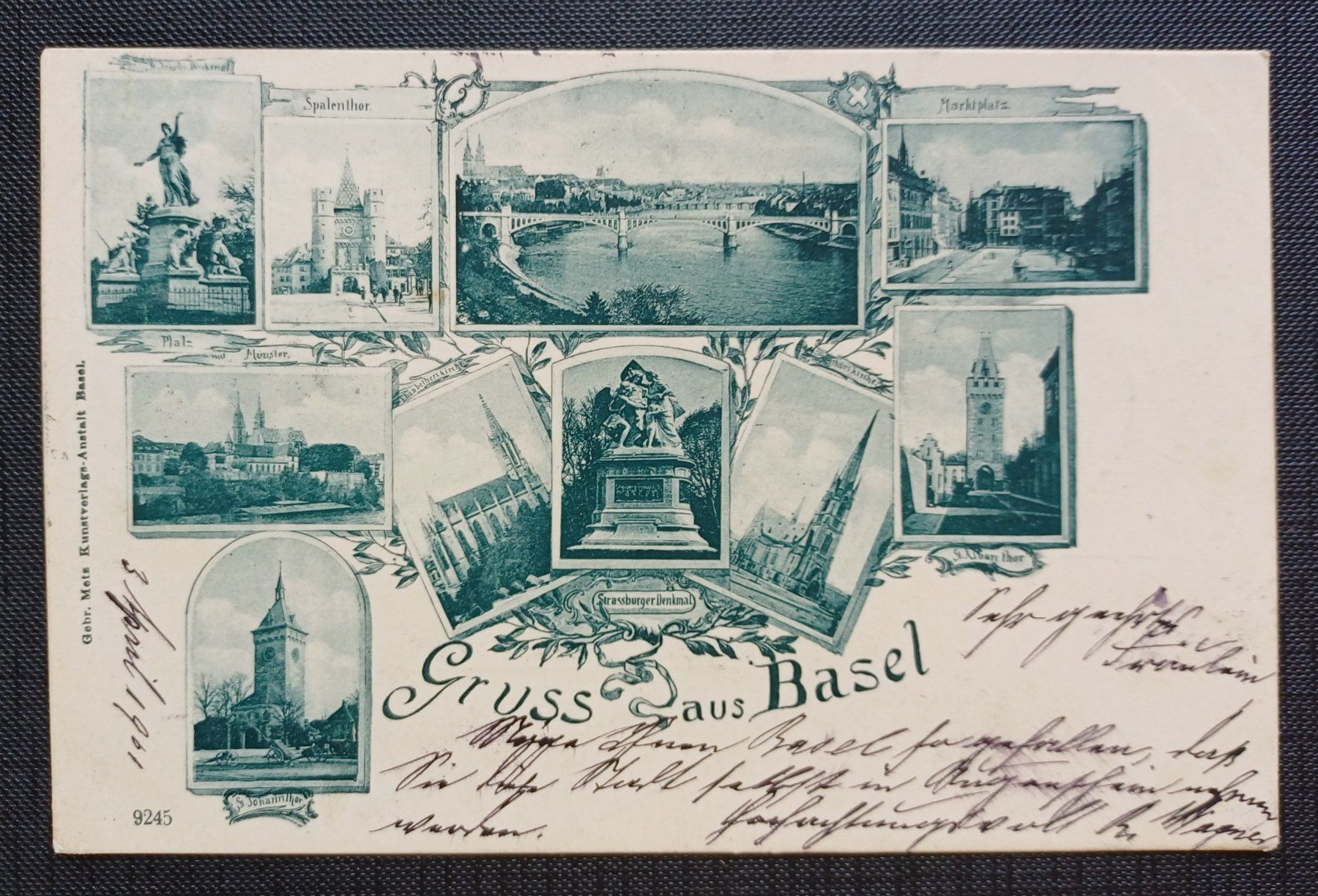 Ansichtskarten: AK Mehrbild BASEL 1901 – Gebraucht aus Brittnau von simionius