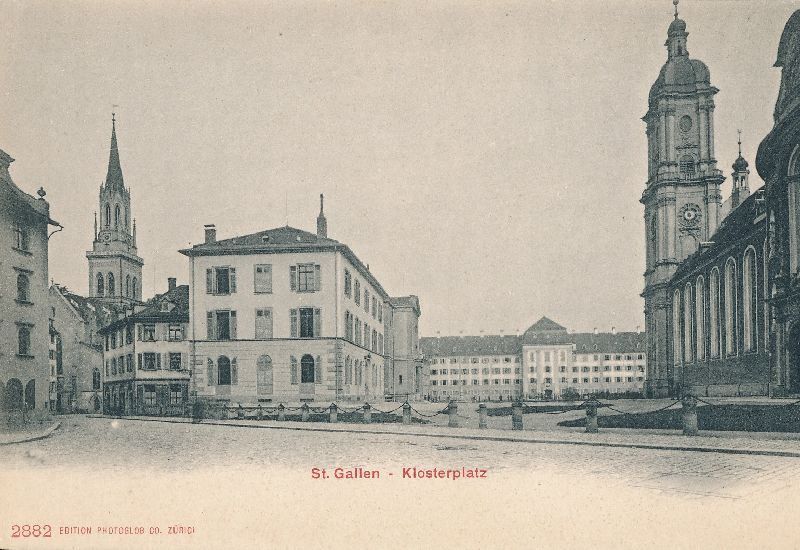 Cartoline postali: St. Gallen - Klosterplatz + c1900 – Usato da Emmenbrücke venduto da teestube