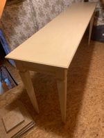 Console haute en bois blanc, style classique, bon état