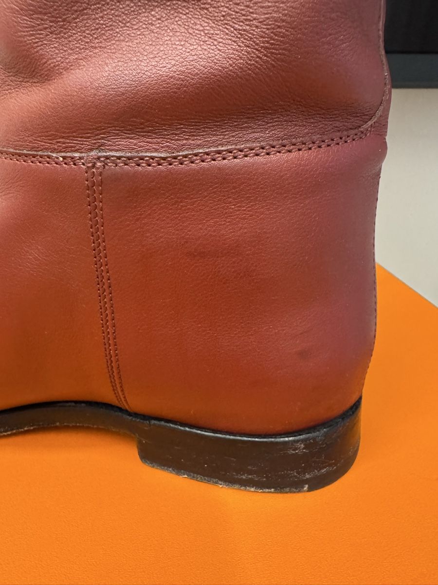 Hermès Scarpe da donna: Stivali Hermès cavallerizza Jumping bordeaux – Usato da Lugano venduto da Omre1 6