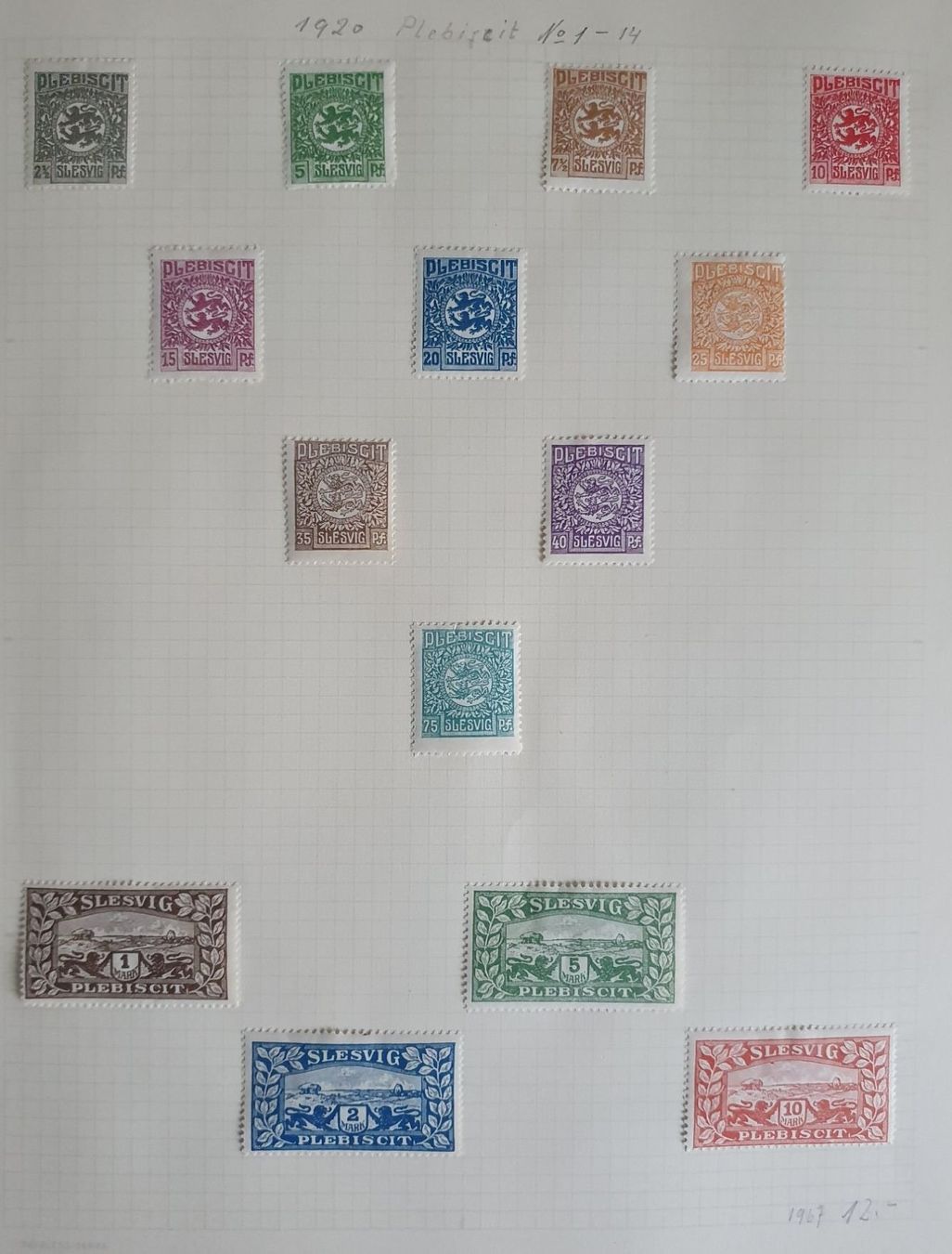 Alle Briefmarken: Lot Schleswig Abstimmungsgebiet – Gebraucht aus Fislisbach von Zigzag12