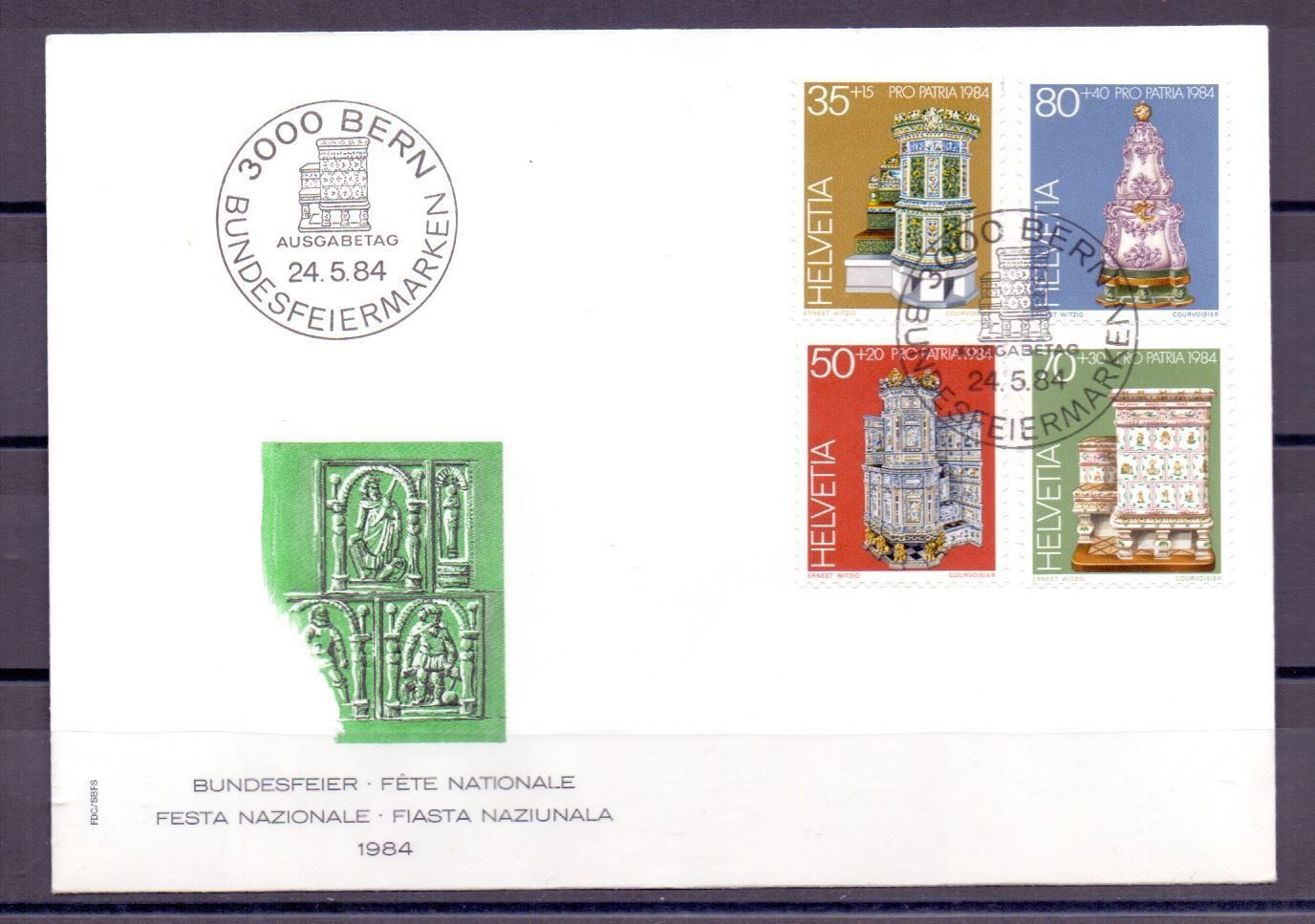 Tutti i francobolli: CH FDC Pro Patria Satz 1984 – Nuovo e nell'imballaggio originale da Koblenz venduto da Markenhimmel